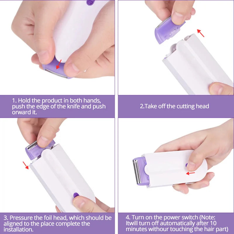 Women's Epilator Painless Hair Removal USB Shaving Device